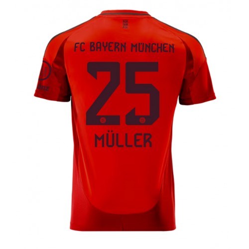 Pánský Fotbalový dres Bayern Munich Thomas Muller #25 2024-25 Domácí Krátký Rukáv